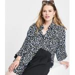 Chemises Asos Design multicolores à effet léopard en viscose imprimées à manches longues Taille XXL plus size pour femme en promo 