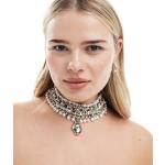 Ras-de-cou Asos Design argentés en acier à perles pour femme 