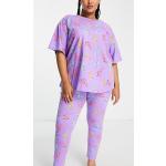 Pyjamas Asos Design violets à motif homards Taille XXL plus size pour femme 
