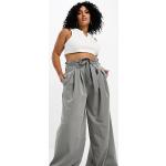 Pantalons large Asos Design gris clair en viscose Taille XL look casual pour femme 