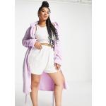 Peignoirs en polaire Asos Design lilas en polaire Taille XL plus size classiques pour femme en promo 