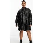 Robes chemisier Asos Design noires en cuir synthétique Taille 3 XL plus size pour femme en promo 