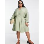 Robes Asos Design vertes en viscose à manches longues à manches longues Taille XL plus size classiques pour femme en promo 