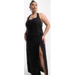 Robes longues d'été Asos Design noires en viscose longues Taille 3 XL plus size classiques pour femme en promo 