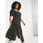 Robes longues fendues Asos Design multicolores à pois en viscose longues Taille XL plus size classiques pour femme en promo 