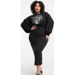Robes moulantes Asos Design noires mi-longues plus size pour femme en promo 