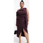 Robes moulantes Asos Design aubergine mi-longues plus size pour femme en promo 