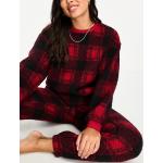 Pyjamas en polaires Asos Design rouges à carreaux en polaire Taille S pour femme 