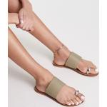 Sandales plates Asos Design vertes en cuir Pointure 38 pour femme en promo 