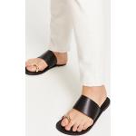 Sandales plates Asos Design noires en cuir Pointure 37 pour femme en promo 