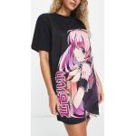 ASOS DESIGN - Hatsune Miku - T-shirt de nuit - Noir