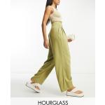 Pantalons large saison été Asos Design verts en viscose Taille L pour femme en promo 