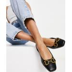 Chaussures casual Asos Design noires à bouts carrés Pointure 35 look casual pour femme en promo 