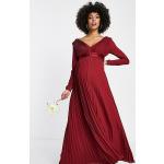 Robes longues Asos Asos Maternity rouges à manches longues longues à manches longues Taille XXS classiques pour femme en promo 