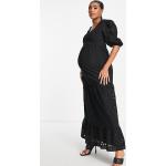 Robes décolletées Asos Asos Maternity noires mi-longues Taille XXS classiques pour femme en promo 