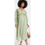 Robes mi-longues Asos Asos Maternity vert d'eau en dentelle mi-longues Taille XS classiques pour femme en promo 