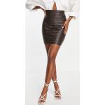 Minijupes Asos Design marron en cuir synthétique minis look sexy pour femme en promo 