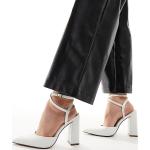 Chaussures montantes Asos Design blanches à talons carrés pour pieds larges Pointure 42 pour femme 