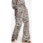 Pantalons large Asos Design multicolores à imprimé animal en viscose à motif animaux Taille L pour femme en promo 