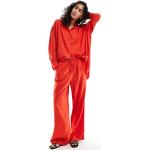 Pantalons large Asos Design rouges en viscose Taille XL pour femme 