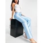 Pantalons taille haute Asos Design bleus Taille S pour femme en promo 