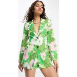 Robes fleuries Asos Design vertes à fleurs en viscose à motif fleurs Taille XS petite pour femme en promo 