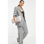 Blazers Asos Design gris à carreaux en viscose petite look casual pour femme en promo 