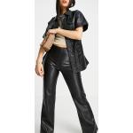 Jeans droits Asos Design noirs en cuir synthétique Taille XL petite pour femme en promo 