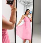 Robes plissées Asos Design rose bonbon mi-longues petite classiques pour femme en promo 