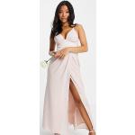 Robes cache-coeur Asos Design roses en satin longues Taille XXS petite classiques pour femme en promo 