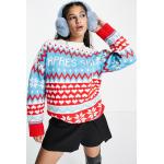Pulls col montant pour fêtes de Noël d'hiver Asos Design multicolores pour femme en promo 