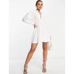 Robes courtes Asos Design blanches en viscose courtes Taille L classiques pour femme en promo 