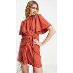 Robes courtes Asos Design marron courtes à manches courtes Taille M classiques pour femme en promo 