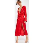 Robes décolletées Asos Design rouges en polyester mi-longues Taille XXS classiques pour femme en promo 