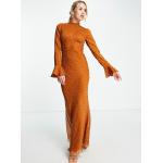 Robes à pois Asos Design marron à pois longues Taille XXS classiques pour femme en promo 