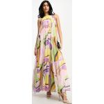 Robes trapèze Asos Design multicolores à volants longues Taille XXS classiques pour femme en promo 