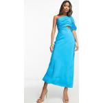 Robes longues Asos Design bleues longues Taille XS classiques pour femme en promo 