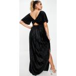 Robes en velours Asos Design noires en velours longues Taille XXS classiques pour femme en promo 