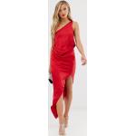 Robes mi-longues Asos Design rouges en satin mi-longues Taille M classiques pour femme en promo 