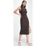 Robes Asos Design marron chocolat sans manches mi-longues sans manches Taille XL look casual pour femme en promo 