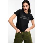 T-shirts à imprimés Asos Design noirs à clous La Famille Addams Mercredi Addams à manches courtes Taille S classiques pour femme en promo 