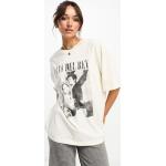 ASOS DESIGN - T-shirt oversize avec imprimé Lana Del Rey sous licence - Crème-Blanc