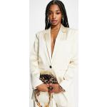 Blazers Asos Tall blancs à rayures en satin Taille S tall look casual pour femme en promo 