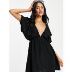 Robes évasées Asos Tall noires en viscose tall classiques pour femme en promo 
