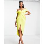Robes fourreau Asos Tall jaune citron mi-longues à épaules dénudées Taille XXS tall pour femme en promo 