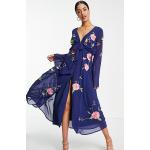 Robes fleuries Asos Tall bleu marine à fleurs mi-longues Taille M tall pour femme en promo 