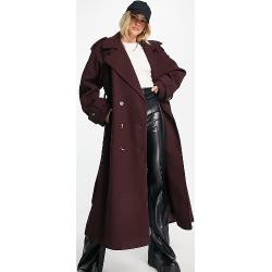 ASOS DESIGN Tall - Trench-coat habillé - Bordeaux-Rouge