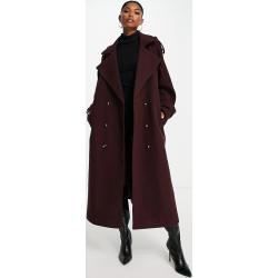 ASOS DESIGN - Trench-coat habillé - Bordeaux-Rouge