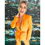 Blazers Asos Design orange avec ceinture classiques pour femme en promo 