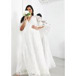 Robes de mariée col v Asos Edition blanches Taille XXL plus size classiques pour femme en promo 